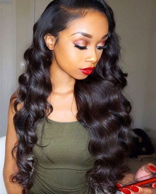 Long Curly Weave Hairstyles For Prom